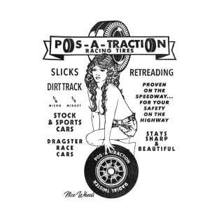 Defunct Pos-A-Traction Car Racing Tires T-Shirt