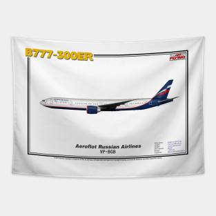 Boeing B777-300ER - Aeroflot Russian Airlines (Art Print) Tapestry