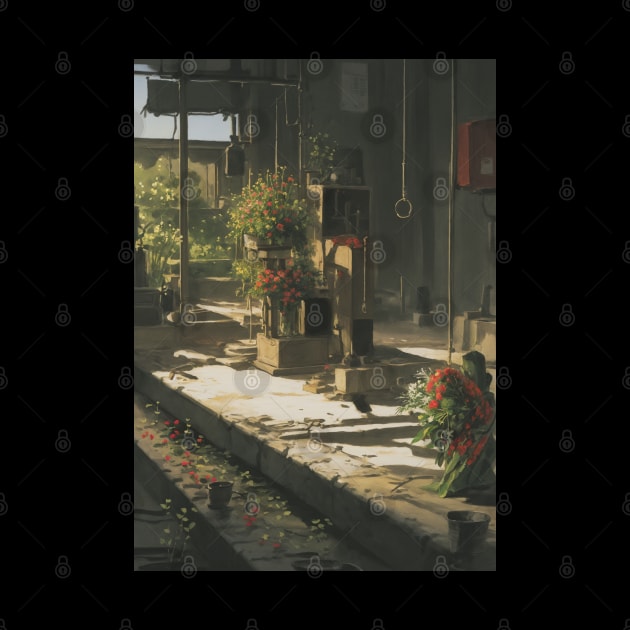 Abandoned Street - Flower Shop Exterior by CursedContent