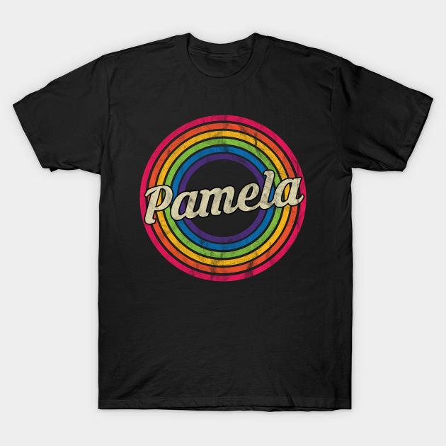 Discover Pamela - Retro Rainbow Faded-Style - Pamela - T-Shirt