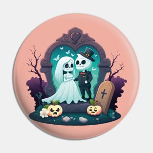 Cute Ghost Couple Pin