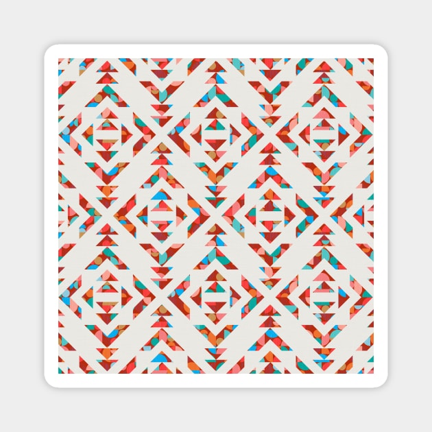 Tribal Geometry No.002 / Vibrant Colors Magnet by matise