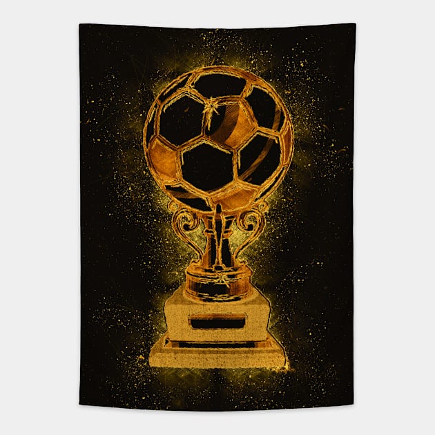 Gold Abstract Football Trophy Artwork for all the true soccer fans! Tapestry by Naumovski