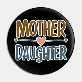 Cherished Bond Mother Daughter Love Heart Mother's Day Pin