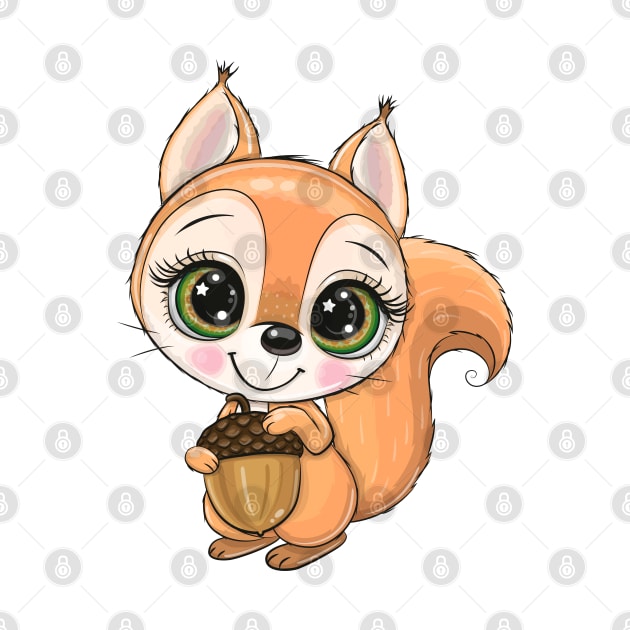 Cute Cartoon Squirrel by Reginast777