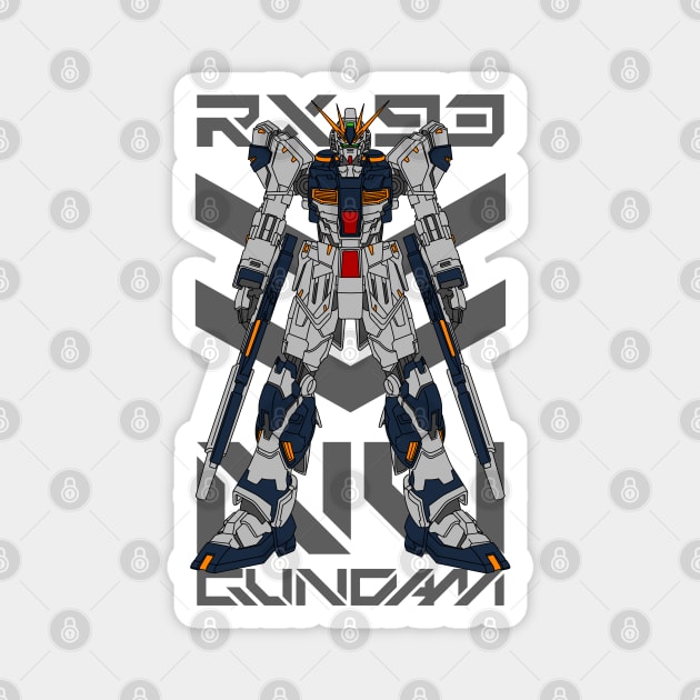 RX93 NU GUNDAM Magnet by garistipis