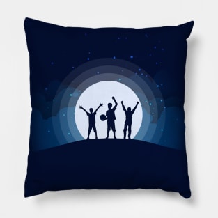 Moonlight Silhouette | Digital Artwork by Artist Haitam Ouahabi Pillow