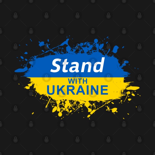 I Stand With Ukraine Flag Splash by teesmile