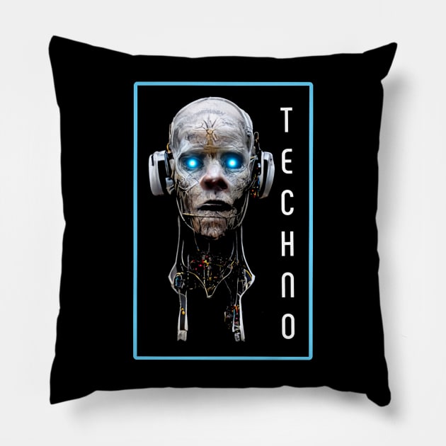 Techno Alien DJ Pillow by Edongski303 Teepublic Merch