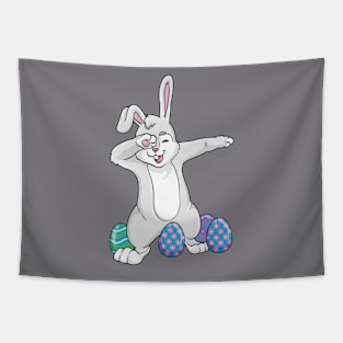 Easter Dabbing Easter Bunny Egg Hunt Tapestry