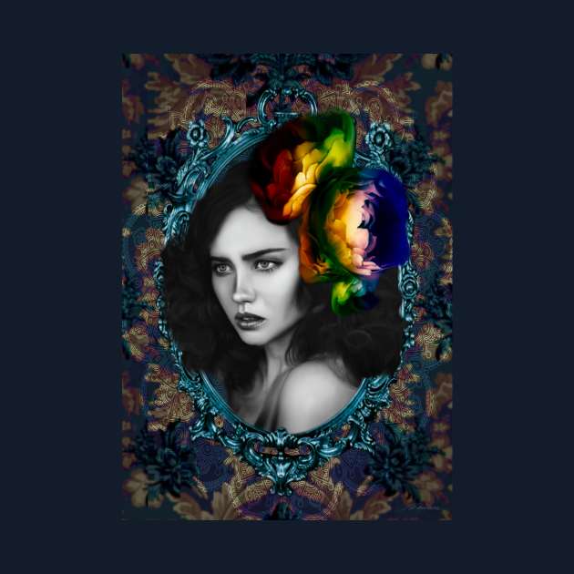 LGTB Tribute Flower Rainbow Realistic Artwork by Relaxing Art Shop