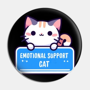 Kawaii Emotional Support Cat Pin