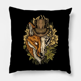 Skull Fox Head Pillow