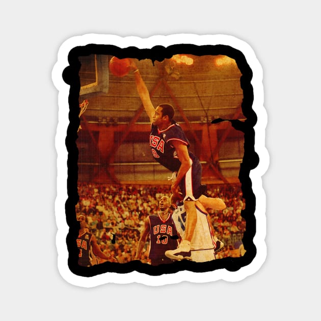 Basket - Carter's Dunk vtg poster Magnet by IndianaWild