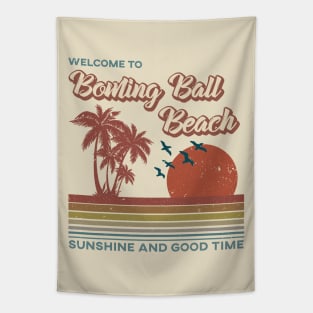 Bowling Ball Beach Retro Sunset - Bowling Ball Beach Tapestry