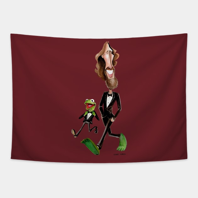 Steppin' Out with Jim and Kermit Tapestry by Durkinworks