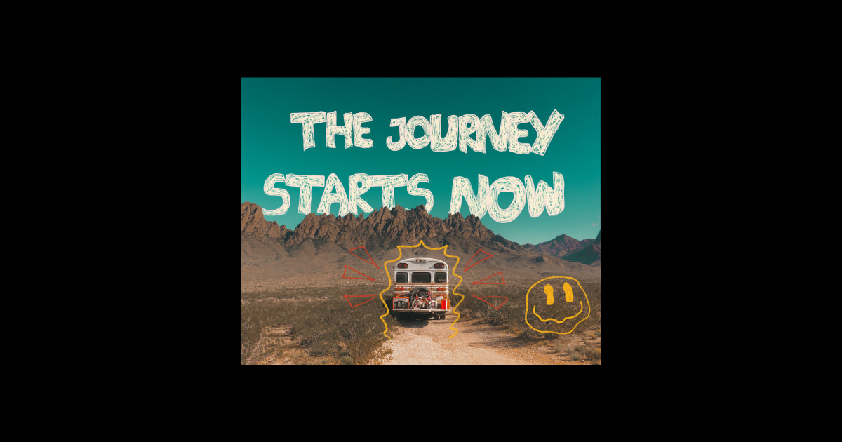 Wanderlust Wheels The Journey Starts Now Adventure Time Sticker