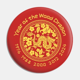 Chinese Year of the Wood Dragon Pin