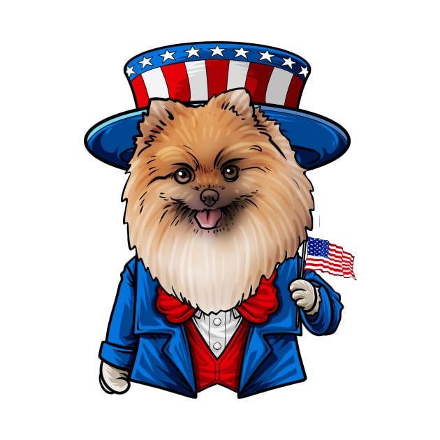 Fourth of July Pomeranian by whyitsme