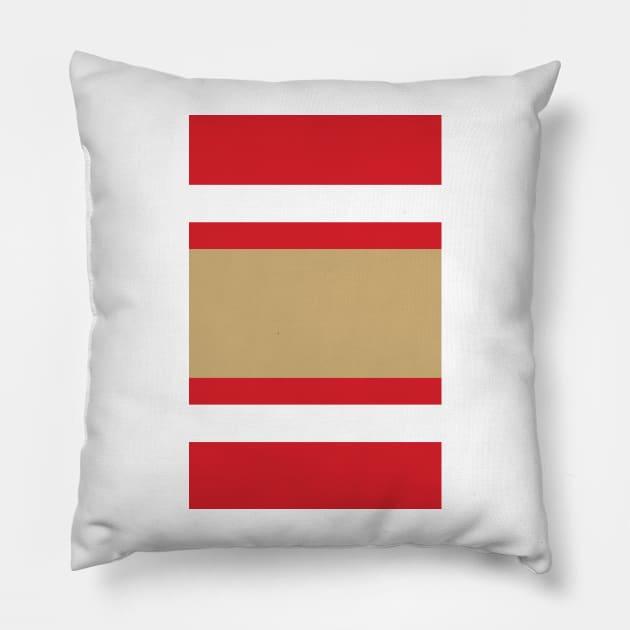 San Francisco Varsity Retro Home Red, White & Gold Design Pillow by Culture-Factory