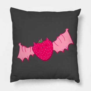 Kawaii Strawberry Vampire Bat Pillow