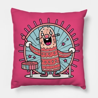 Dancing salami boy Pillow