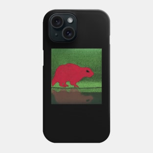 groundhog sees reflection in water Phone Case