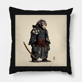 Chimpanzee Monkey Ukiyo-e Japanese Style Pillow