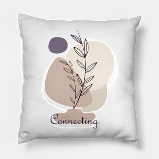 Connecting Boho Style, inspirational meanings Pillow