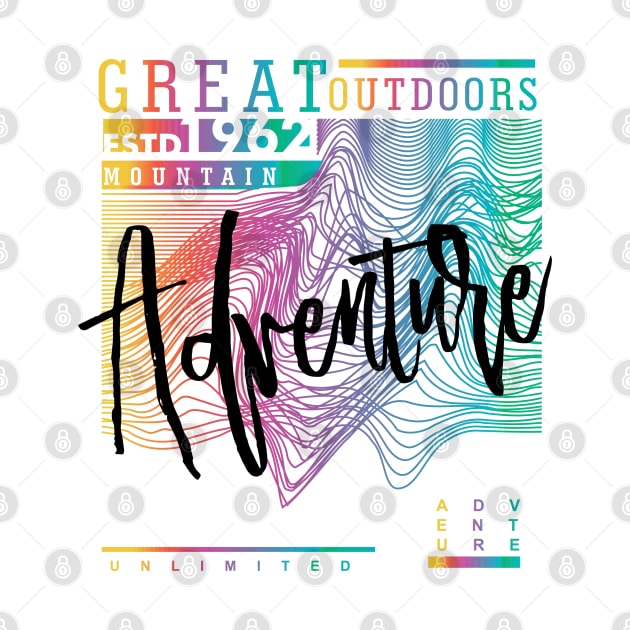 Great Outdoor Adventure mountain typography by SSSD