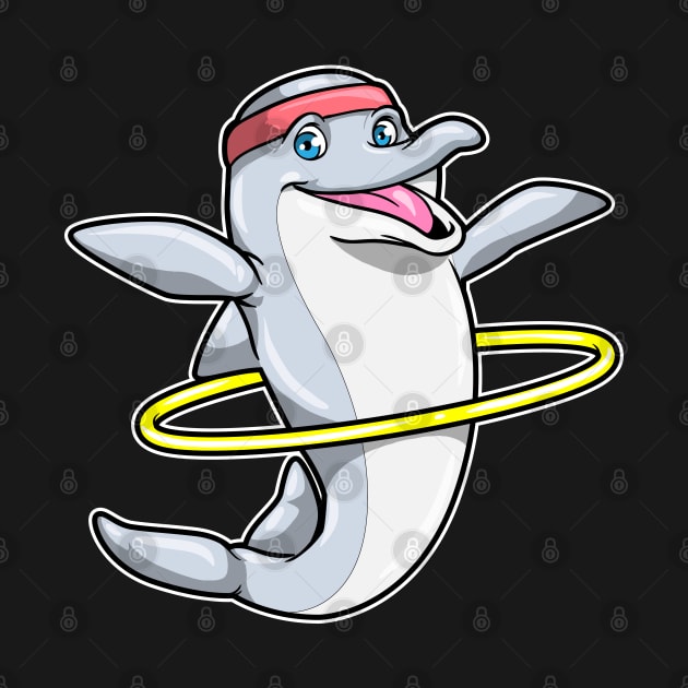 Dolphin at Fitness with Swing ring & Headband by Markus Schnabel