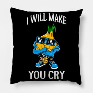 Gangster Onion Funny Hip Hop Food Pillow