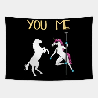 You Me Unicorn Pole Dancing- Tapestry