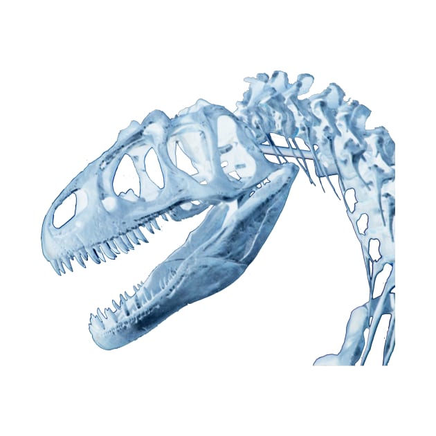 T-Rex Skeleton Blue by RFMDesigns