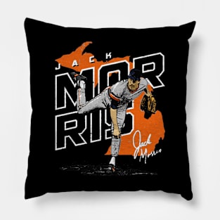 jack morris player map Pillow