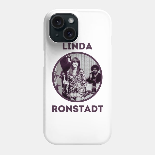 linda ronstadt ll choco red Phone Case by claudia awes