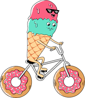 Donut Bicycle Magnet