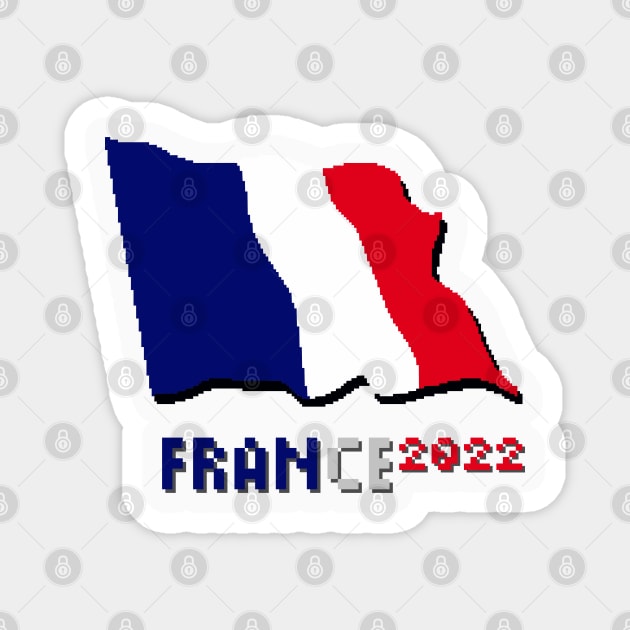 france flag pixel art 2022 Magnet by TrendsCollection