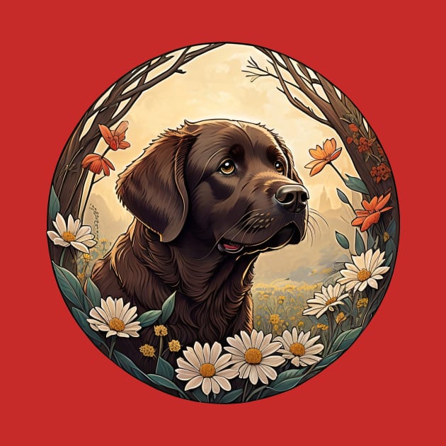 Chocolate Lab Portrait by Pet And Petal