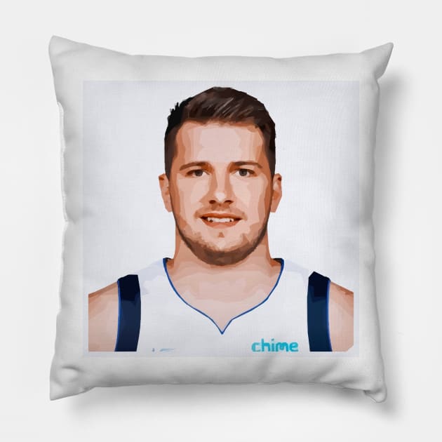 Luka Doncic Pillow by Playful Creatives