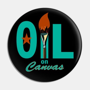 Oil on Canvas Logo (Clear Background) Pin