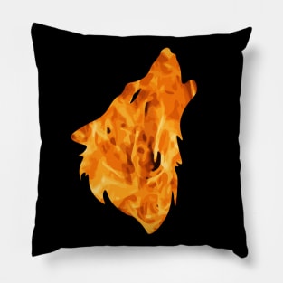 The Burning Wolf Pillow