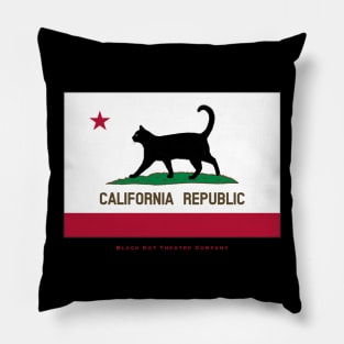 Black Kat Theatre California Flag Pillow