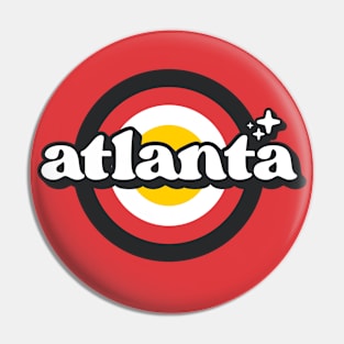 Vintage Atlanta Sunset Seal // Retro City Emblem for Atlanta, Georgia Pin