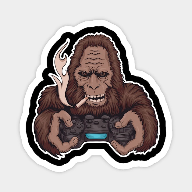 Gorilla gaming Magnet by Dark_Ink