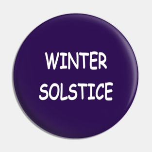 Winter Solstice, transparent Pin