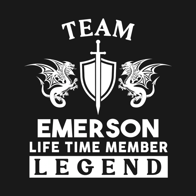 Emerson Name T Shirt - Emerson Life Time Member Legend Gift Item Tee by unendurableslemp118