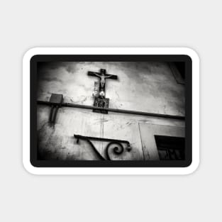 Old Crucifix on weathered wall Magnet
