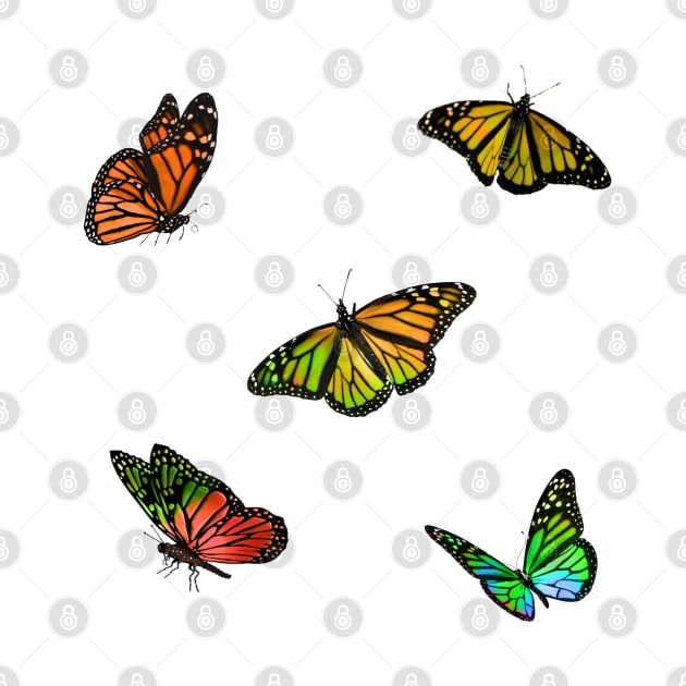 Autumn Butterflies Sticker Pack by casserolestan