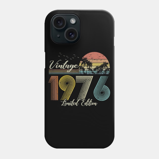 Vintage 1976 Limited Edition Men Women 44 Birthday Phone Case by semprebummer7